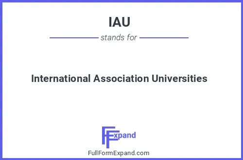 Full form of IAU