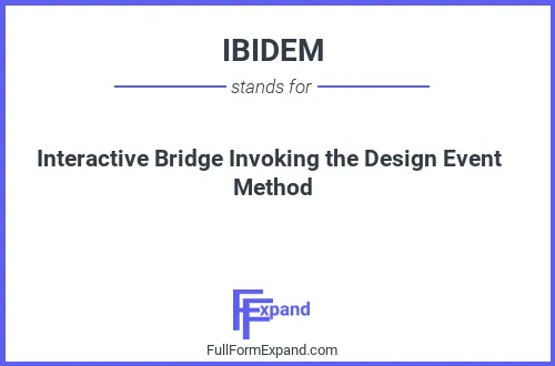 Full form of IBIDEM
