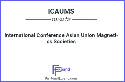 Full form of ICAUMS