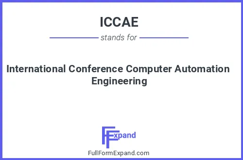 Full form of ICCAE