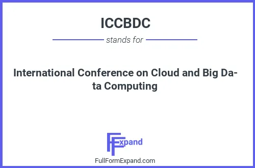 Full form of ICCBDC