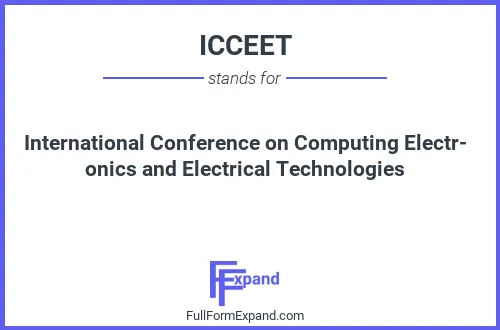 Full form of ICCEET