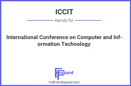 Full form of ICCIT