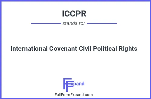 Full form of ICCPR