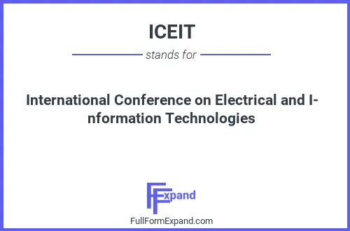 Full form of ICEIT