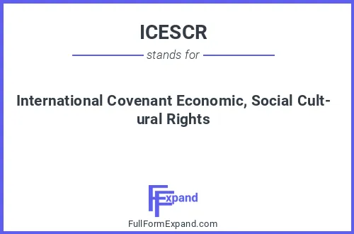 Full form of ICESCR