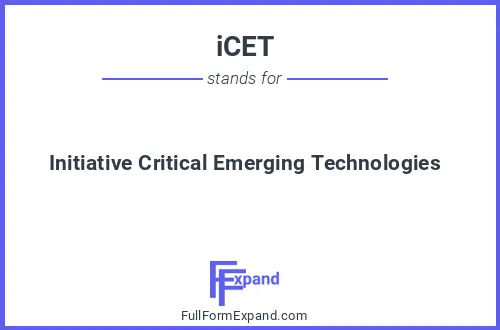 Full form of iCET