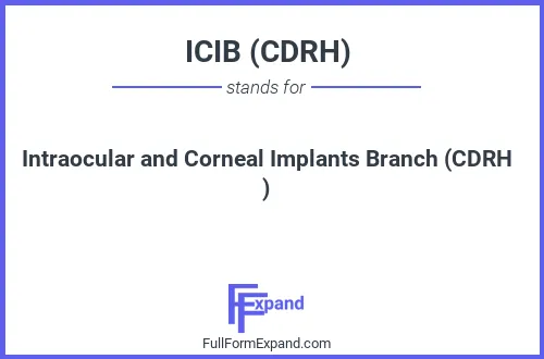 Full form of ICIB (CDRH)