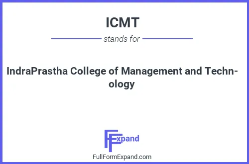 Full form of ICMT