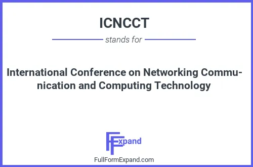 Full form of ICNCCT