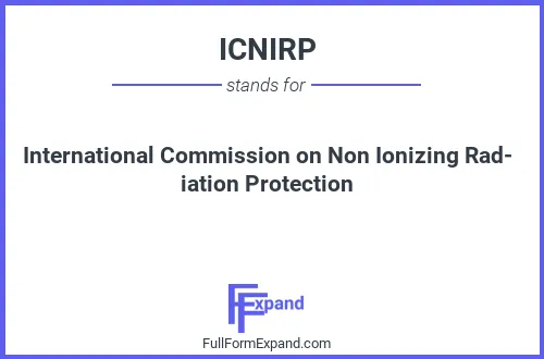 Full form of ICNIRP