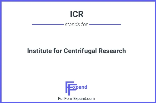 Full form of ICR