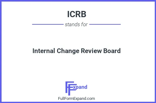 Full form of ICRB