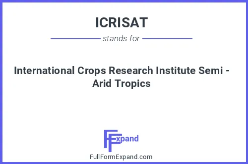 Full form of ICRISAT