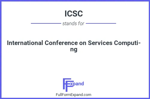 Full form of ICSC