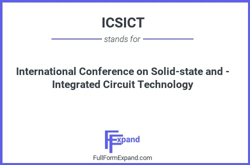Full form of ICSICT