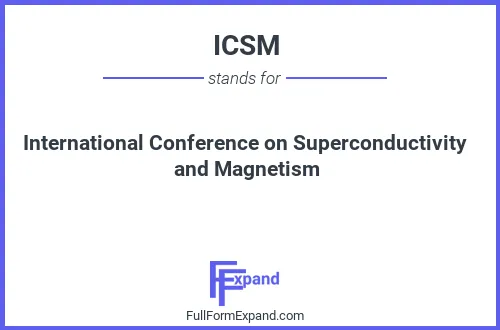 Full form of ICSM