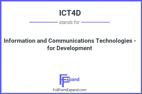 Full form of ICT4D