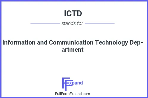 Full form of ICTD