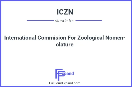 Full form of ICZN