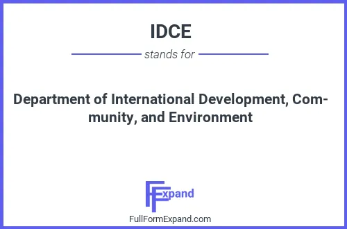 Full form of IDCE