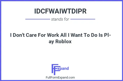 Full form of IDCFWAIWTDIPR