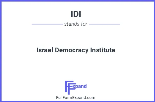 Full form of IDI