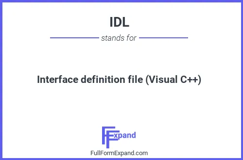 Full form of IDL