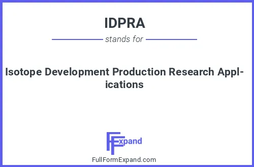 Full form of IDPRA
