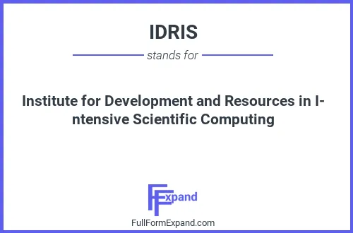 Full form of IDRIS