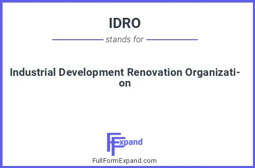 Full form of IDRO