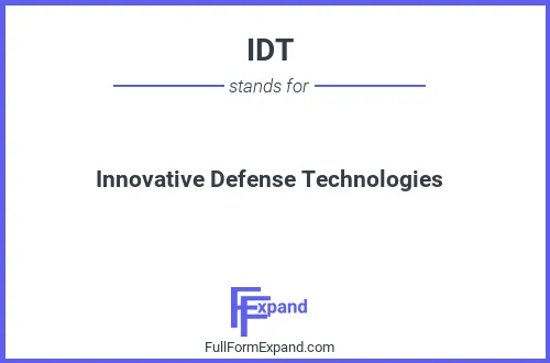 Full form of IDT