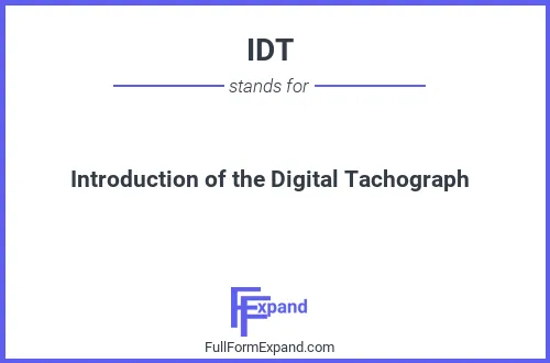 Full form of IDT