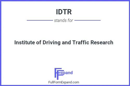 Full form of IDTR