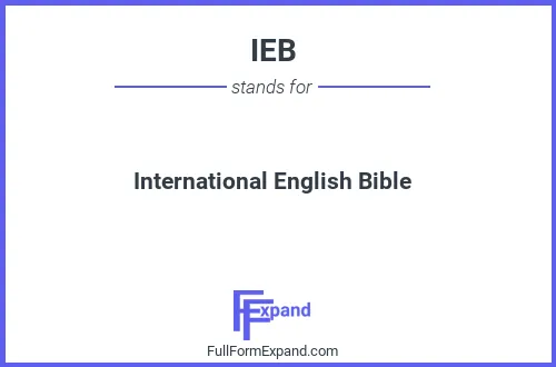 Full form of IEB