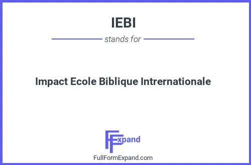 Full form of IEBI
