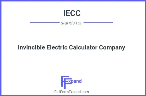 Full form of IECC