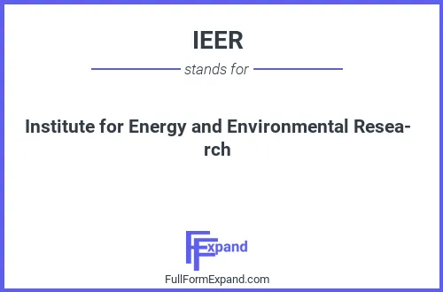 Full form of IEER