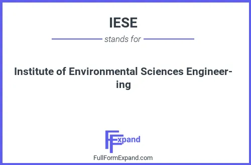 Full form of IESE