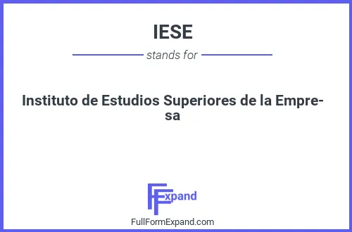 Full form of IESE