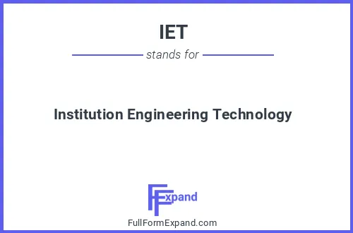Full form of IET