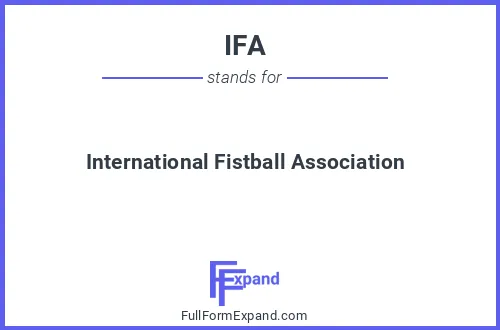 Full form of IFA