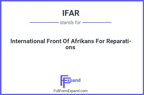 Full form of IFAR