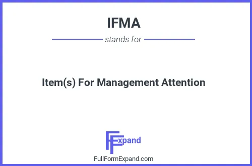 Full form of IFMA