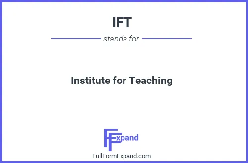 Full form of IFT