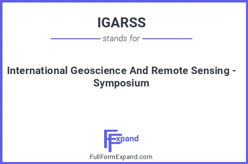Full form of IGARSS