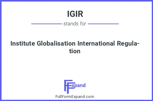 Full form of IGIR