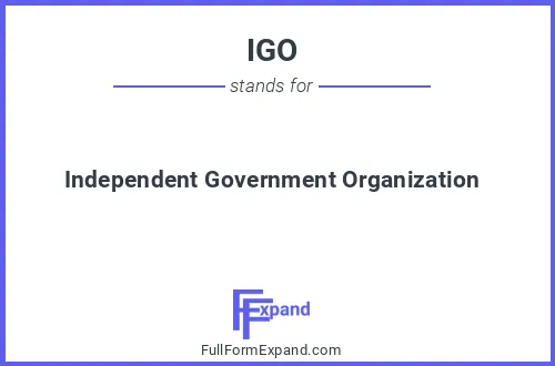 Full form of IGO