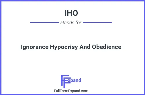 Full form of IHO