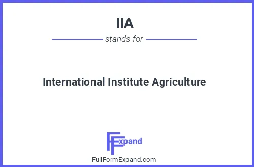 Full form of IIA
